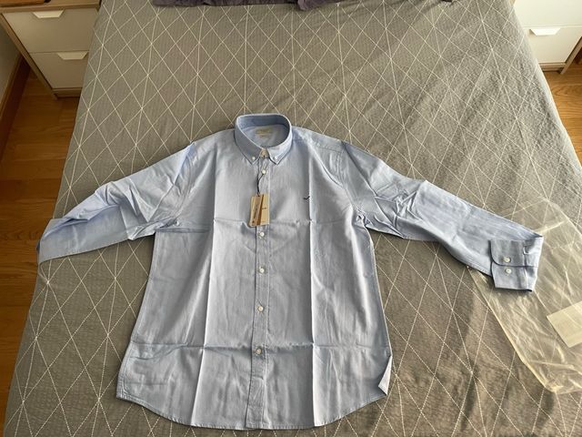 Camisa azul de Boston. Talla L