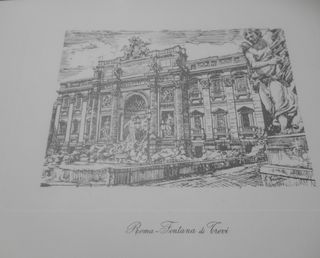 Cartolina augurale 1983- Fontana di Trevi -ROMA