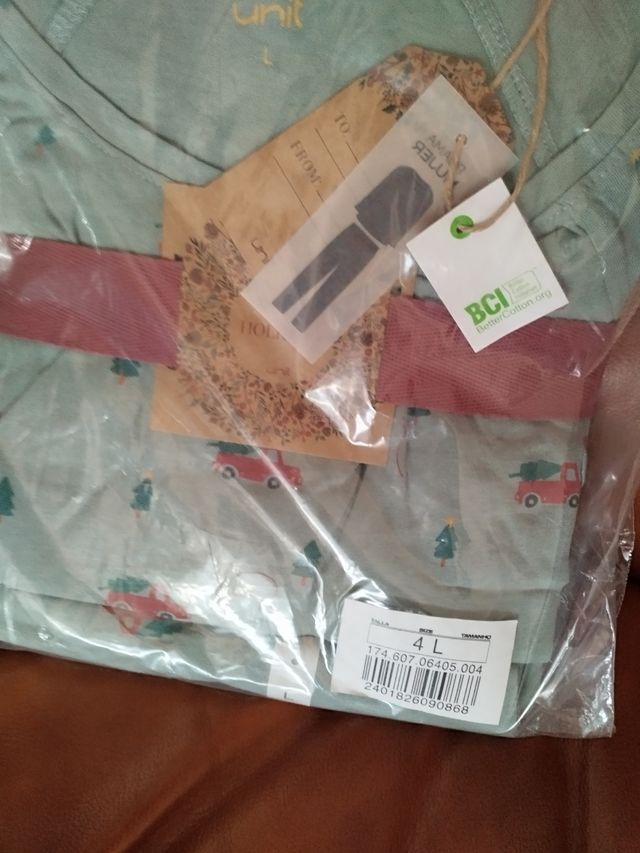 Pijama de algodón orgánico talla M