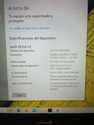Portátil Acer