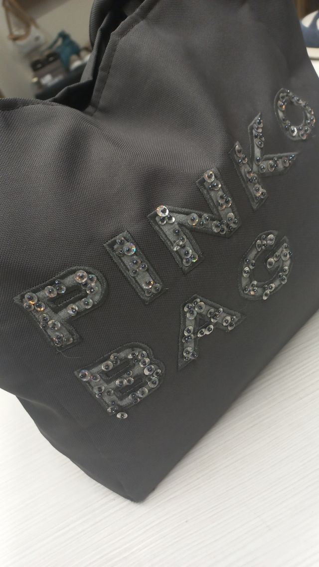 Borsa a spalla tote bag Pinko in tela