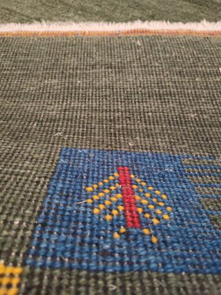 Alfombra 245x202 Gabbeh Verde 100% Lana