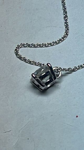 Gargantilla oro blanco con brillante 0.76 ct H/vs1