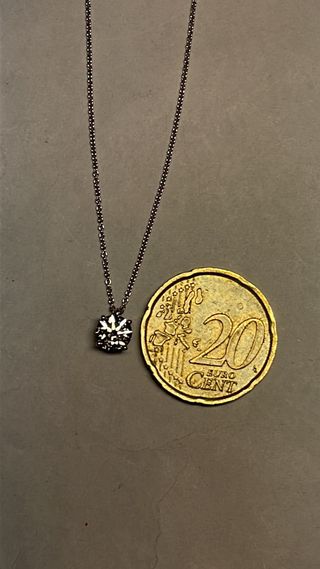 Gargantilla oro blanco con brillante 0.76 ct H/vs1