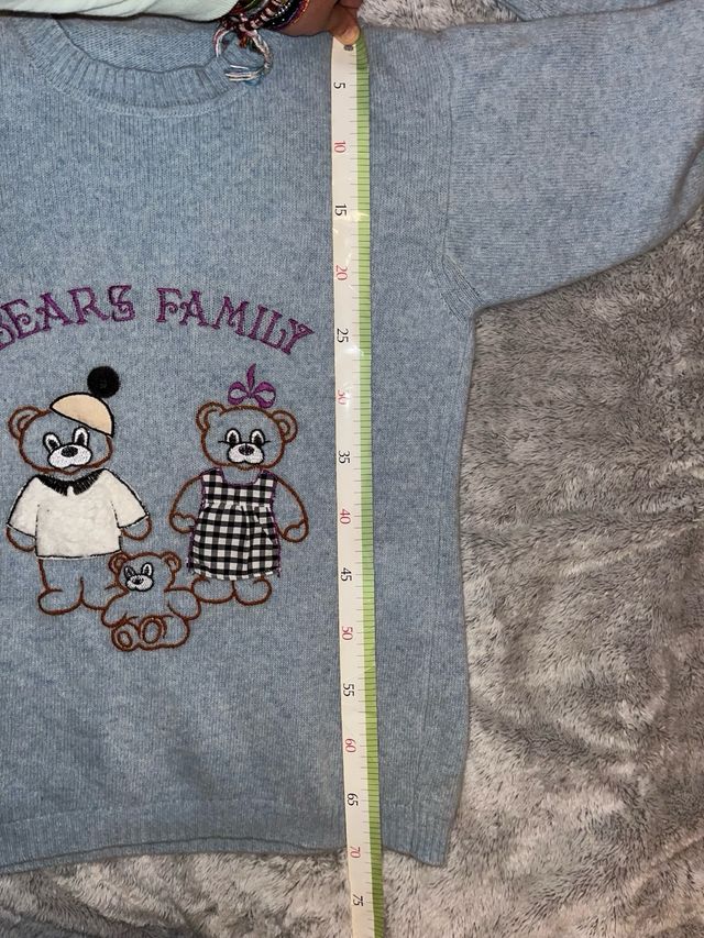 Maglione Vintage "Bears Family" Made in Italy