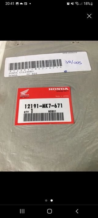 Honda PC 800cc Junta 
