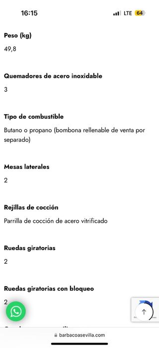 Barbacoa Weber Spirit Classic E-320