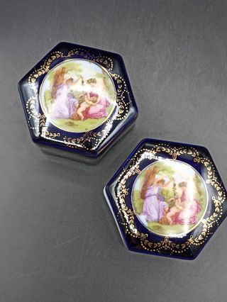 Cajas porcelana alemana Saxe