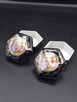 Cajas porcelana alemana Saxe