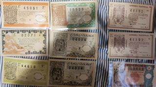 Lotería antigua diferentes años y precios