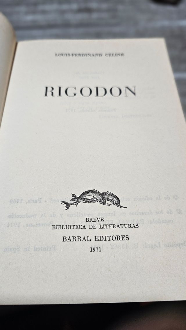 Libro "Rigodon"