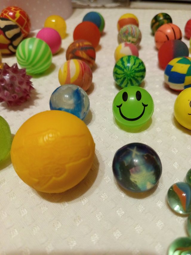 Conjunto de bolas e mármores