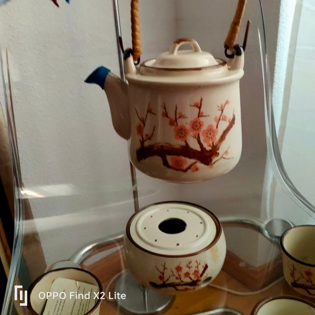 Juego de té con vasitos ceramica