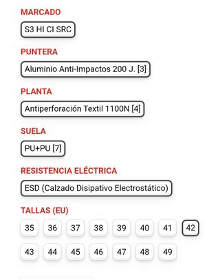 Zapatos-calzado de seguridad