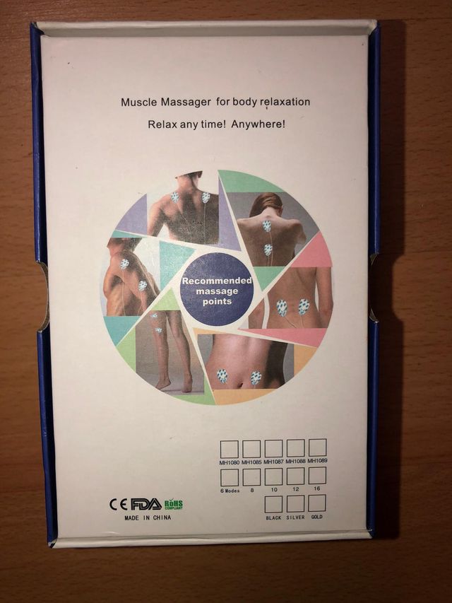 Electroestimulador TENS/EMS/PMS con 12 programas.