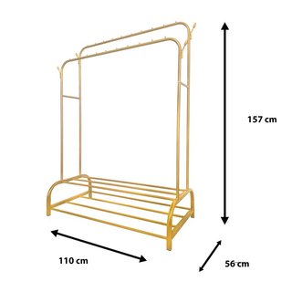 Perchero Maxi 157x110x56 Cm, Premium Dorado NUEVO