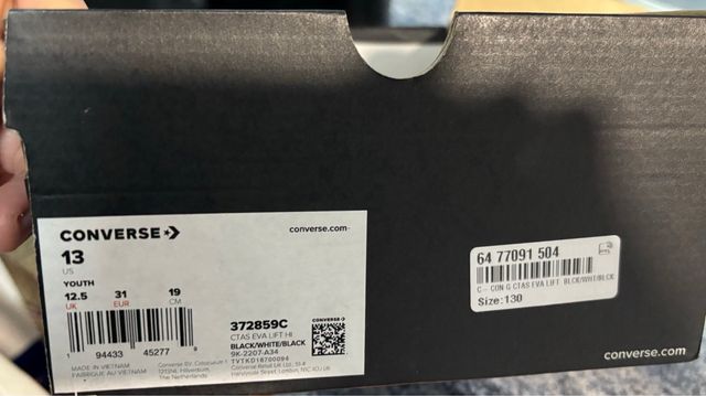 Zapatillas Converse N* 31 niña