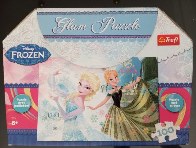 Puzzle 100P Frozen con purpurina