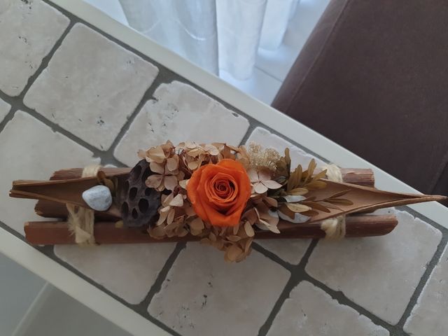 Centrotavola con candela e barchetta shabby chic