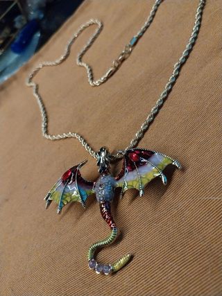 Collana Drago Dorato corpo Ceramica top