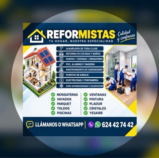 Albañil,Mosquiteras,Ventanas,Pintor,Pladur,Vayas