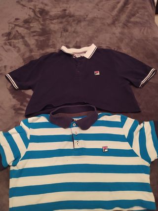 Lote 2 polos Fila mujer vintage