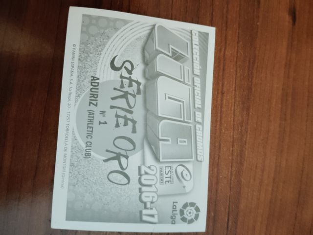 Cromo Autografiado Aduriz Serie Oro