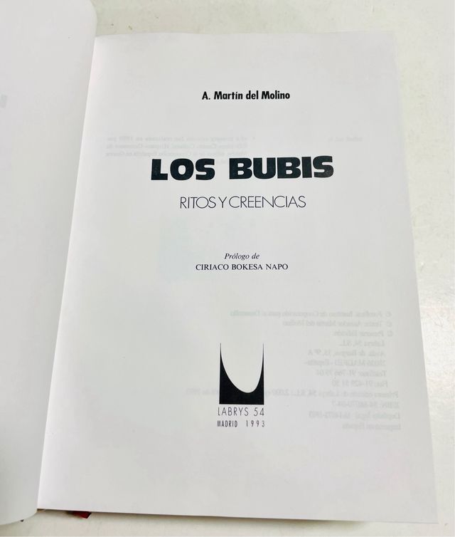 LOS BUBIS. RITOS Y CREENCIAS