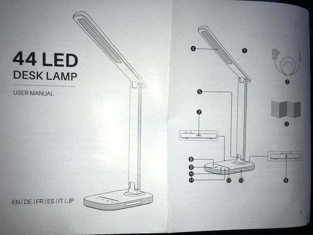 Lampara escritorio Led Táctil con punto carga USB