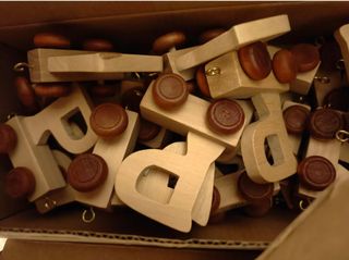 Lettere trenino legno 500 pezzi