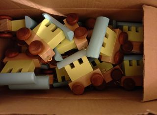 Lettere trenino legno 500 pezzi