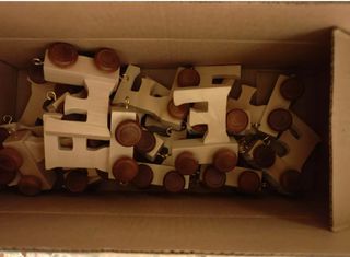 Lettere trenino legno 500 pezzi