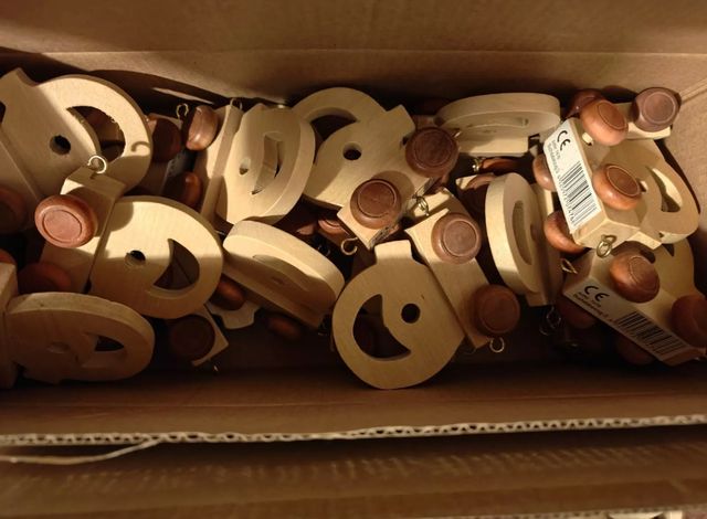 Lettere trenino legno 500 pezzi