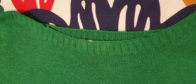Maglione verde in cotone tg unica