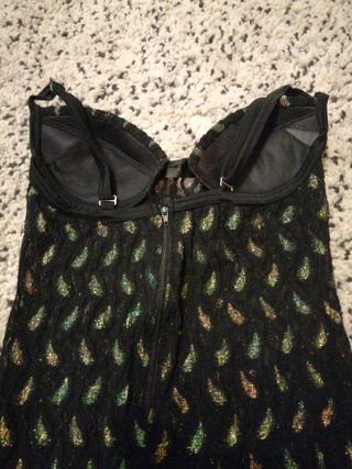 Vestido sexy fiesta encaje transparente