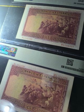 Billete 25 Pesetas 1926 PMG 58