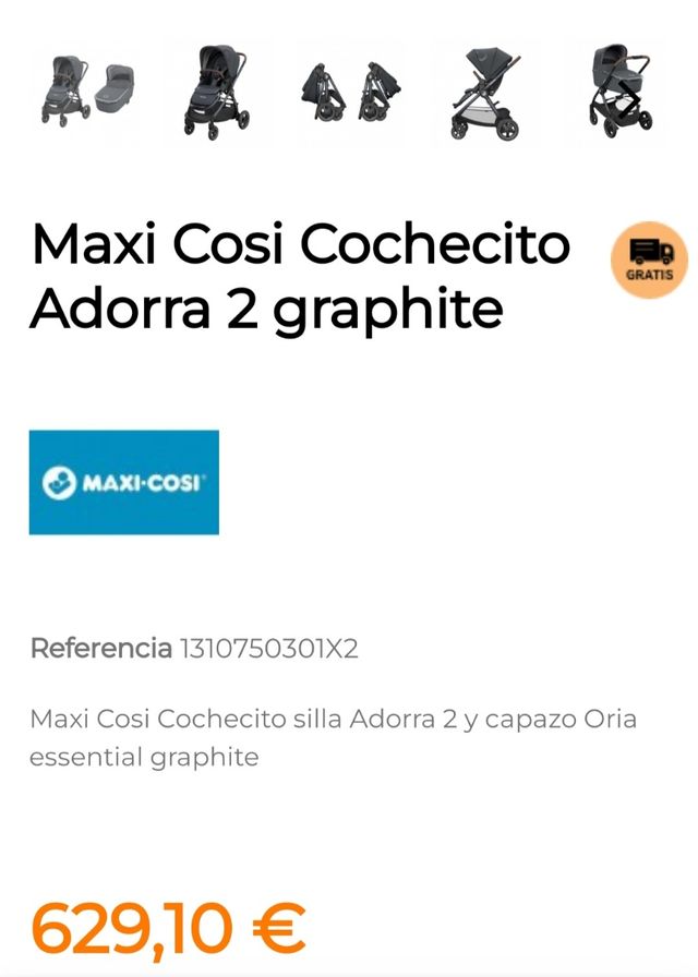 Carrito bebe Duo adorra 2 maxi cosi