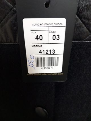 Abrigo mujer lana nuevo