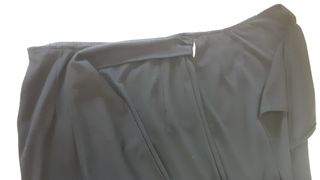 Falda larga estilo pareo de punto negro