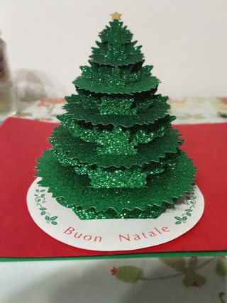 3 bigliettoni Natale alberello 3D