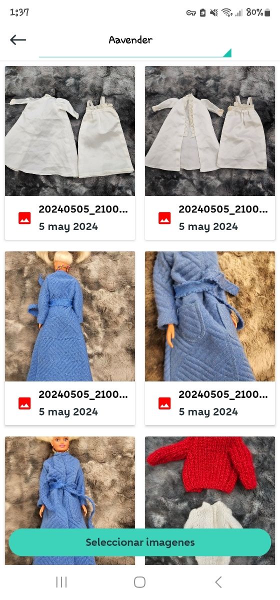 Lote Barbies y ropa hecha a mano