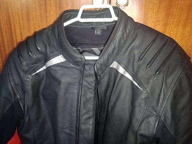 Chaqueta de cuero moto invierno