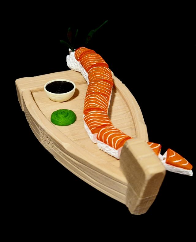 Dragón de nigiri de salmón