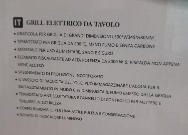 Griglia elettrica da tavolo