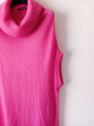 Maglione lungo da donna smanicato 