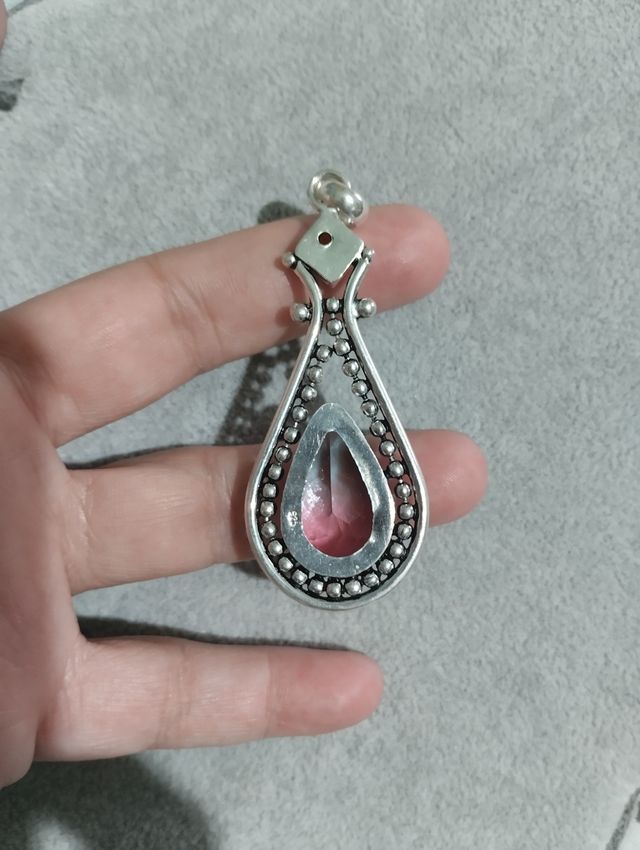 Colgante plata y piedras