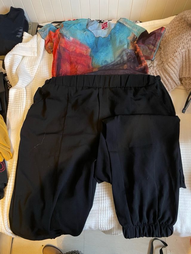 Pantalon negro ancho