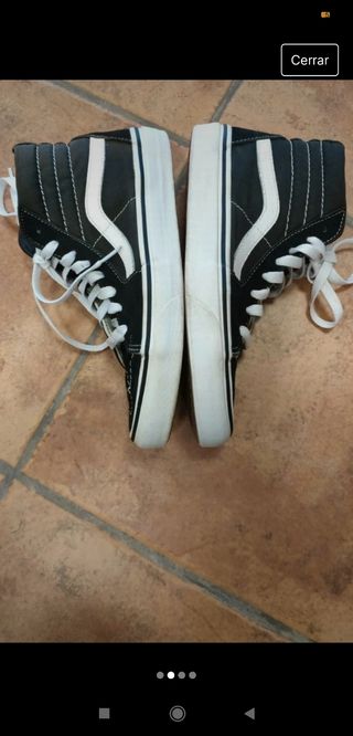Vans altas negras