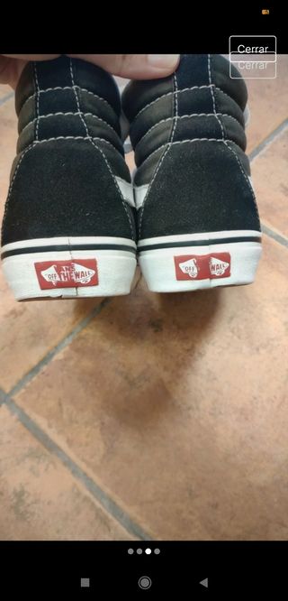 Vans altas negras