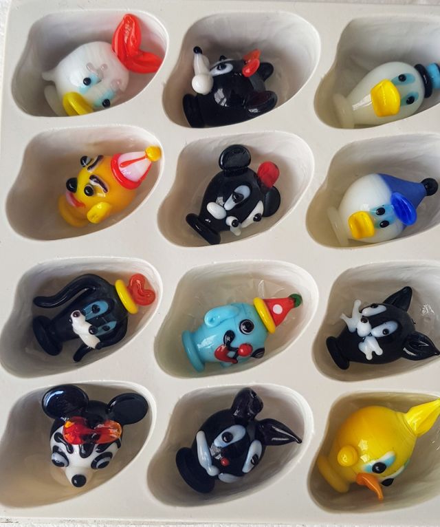 12 personaggi Walt Disney in vetro di murano